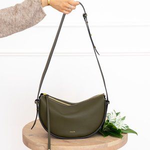 (AALLYN) Elara Leather Convertible Bag - Olive